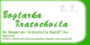 boglarka kratochvila business card